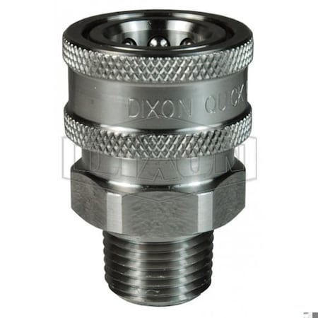 Dixon 316SS 1-1/4 in H-COUPLER, 1-1/4 MNPTF 10VM10-SS-E